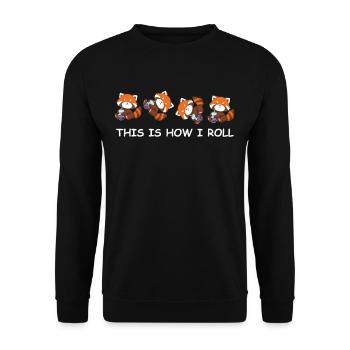 Bubble Tea Red Panda Gift C'est comme ça que je roule - Sweat-shirt Unisexe - noir - Devant - Alina (178cm) & Michal (187cm)