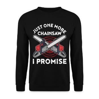 Arboriste Chemise Cadeau Bûcheron Tronçonneuse - Sweat-shirt Unisexe - noir - Devant - Alina (178cm) & Michal (187cm)