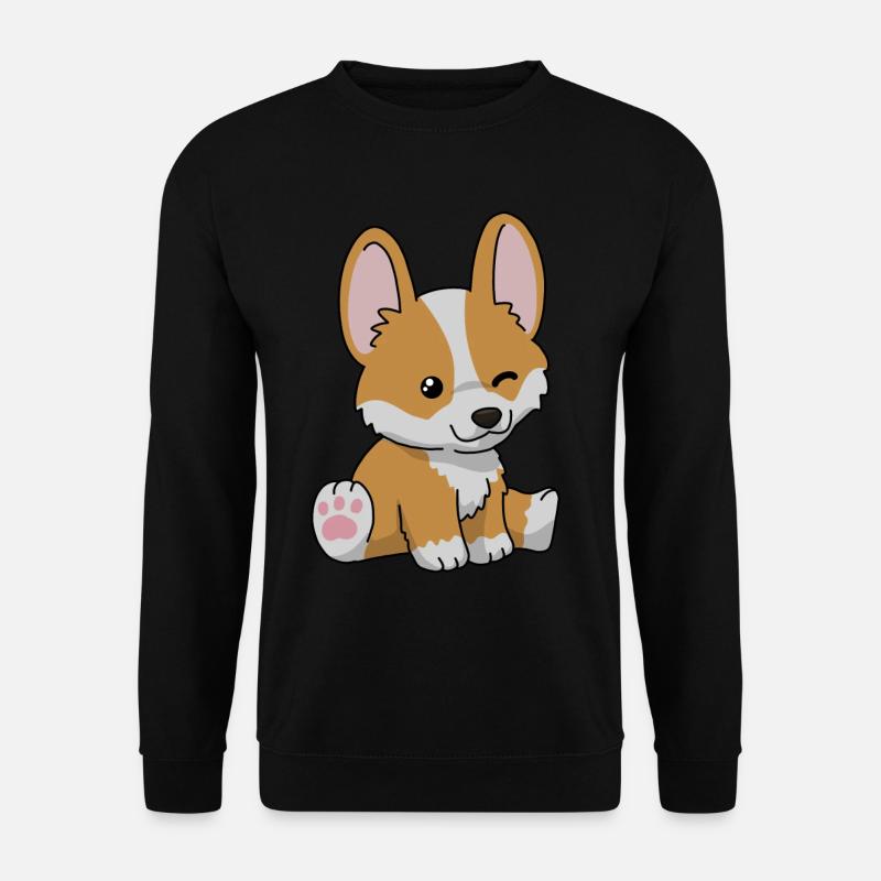 Süßer Corgi Hund Geschenk Frauen Hundeshirt Corgi - Unisex Pullover - Schwarz