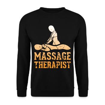 Massage therapist massage therapy - Unisex Sweatshirt - black - Front - Alina (178cm) & Michal (187cm)