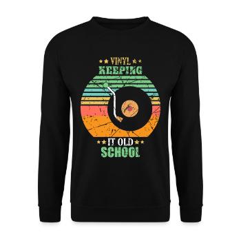 Platine vinyle DJ - Sweat-shirt Unisexe - noir - Devant - Alina (178cm) & Michal (187cm)