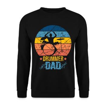 Papa de batterie - Sweat-shirt Unisexe - noir - Devant - Alina (178cm) & Michal (187cm)
