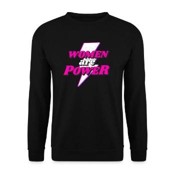 Feminist Feminist Feminism Woman Power GRL PWR - Unisex Sweatshirt - black - Front - Alina (178cm) & Michal (187cm)