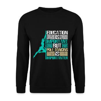 Pole Dance Pole Fitness Dance - Sweat-shirt Unisexe - noir - Devant - Alina (178cm) & Michal (187cm)