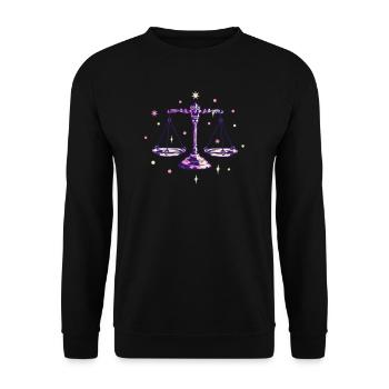 Cadeau horoscope astrologie signe astrologique Balance - Sweat-shirt Unisexe - noir - Devant - Alina (178cm) & Michal (187cm)