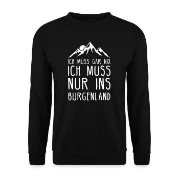 Burgenland Österreich Millstätter See Geschenk - Unisex Pullover - Schwarz - Vorne - Alina (178cm) & Michal (187cm)