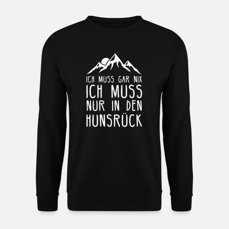 Hunsrück Hunsrücker Hunsrückspruch Geschenk - Unisex Pullover - Schwarz