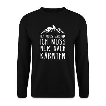 Kärnten Österreich Millstätter See Geschenk - Unisex Pullover - Schwarz - Vorne - Alina (178cm) & Michal (187cm)