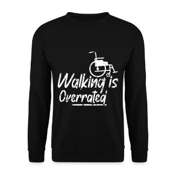 Fauteuil roulant humor handicap handicap - Sweat-shirt Unisexe - noir - Devant - Alina (178cm) & Michal (187cm)