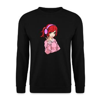 Anime Manga Cosplay Ramen Japan Sushi Geschenk - Unisex Pullover - Schwarz - Vorne - Alina (178cm) & Michal (187cm)