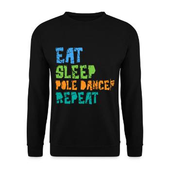 Pole Dance - Unisex Pullover - Schwarz - Vorne - Alina (178cm) & Michal (187cm)