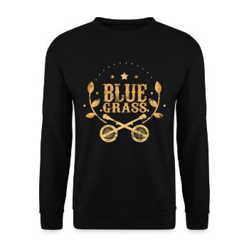 Bluegrass Banjo Musik - Unisex Pullover - Schwarz - Vorne - Alina (178cm) & Michal (187cm)