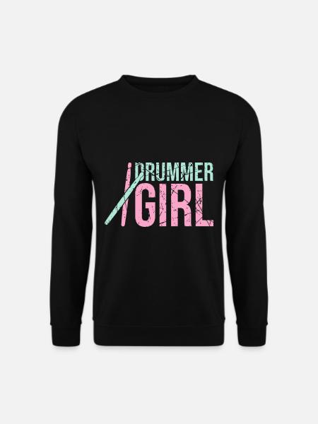 Batterie de fille batteur - Sweat-shirt Unisexe - noir