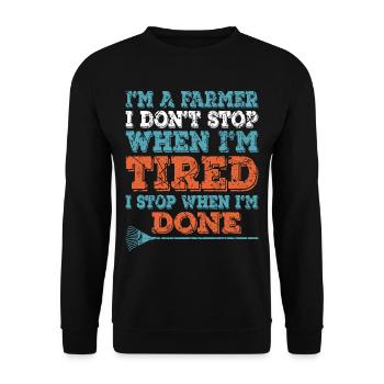 Profession d'agriculteur et d'agriculture - Sweat-shirt Unisexe - noir - Devant - Alina (178cm) & Michal (187cm)