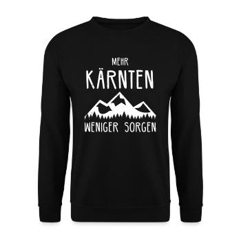 Kärnten Österreich Millstätter See Geschenk - Unisex Pullover - Schwarz - Vorne - Alina (178cm) & Michal (187cm)