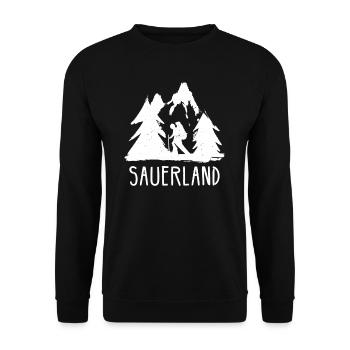 Sauerland Sauerländer Sauerländerin Winterberg - Unisex Pullover - Schwarz - Vorne - Alina (178cm) & Michal (187cm)