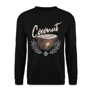 Coconut lover fruit coconut - Unisex Sweatshirt - black - Front - Alina (178cm) & Michal (187cm)