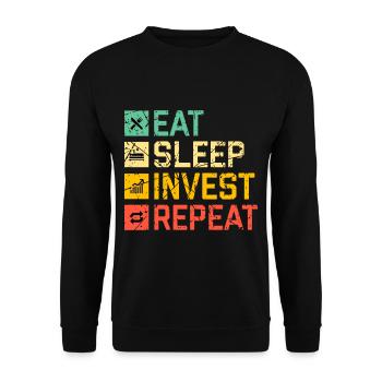 Finance - Unisex Sweatshirt - black - Front - Alina (178cm) & Michal (187cm)