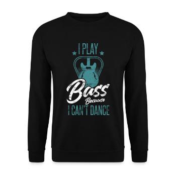 Bass Player Vintage - Sweat-shirt Unisexe - noir - Devant - Alina (178cm) & Michal (187cm)