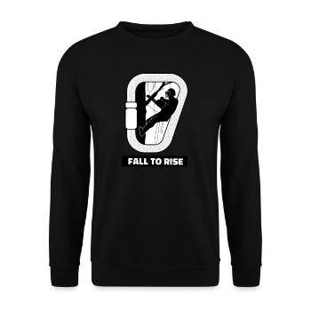 Baumkletterer Baumpfleger Arborist Baumpflege - Unisex Pullover - Schwarz - Vorne - Alina (178cm) & Michal (187cm)