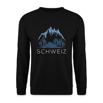 Montagnes et Alpes suisses Suisse - Sweat-shirt Unisexe - noir - Devant - Alina (178cm) & Michal (187cm)