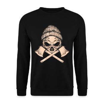 Bûcherons et menuisiers - Sweat-shirt Unisexe - noir - Devant - Alina (178cm) & Michal (187cm)