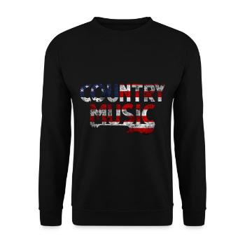 Guitare vintage de musique country - Sweat-shirt Unisexe - noir - Devant - Alina (178cm) & Michal (187cm)