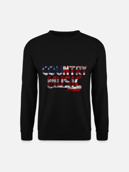 Country Musik Vintage Gitarre - Unisex Pullover - Schwarz
