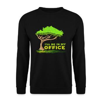 Baumkletterer Baumpfleger Arborist Baumpflege - Unisex Pullover - Schwarz - Vorne - Alina (178cm) & Michal (187cm)