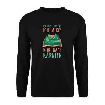 Kärnten Österreich Millstätter See Geschenk - Unisex Pullover - Schwarz - Vorne - Alina (178cm) & Michal (187cm)