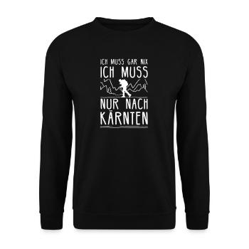 Kärnten Österreich Millstätter See Geschenk - Unisex Pullover - Schwarz - Vorne - Alina (178cm) & Michal (187cm)