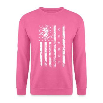 German Shepard American flag graphic - Unisex Pullover - Pink - Vorne