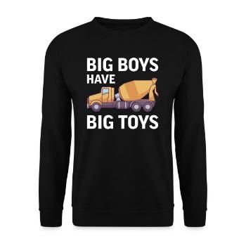 Cement mixer construction site truck driver concrete gift - Unisex Sweatshirt - black - Front - Alina (178cm) & Michal (187cm)
