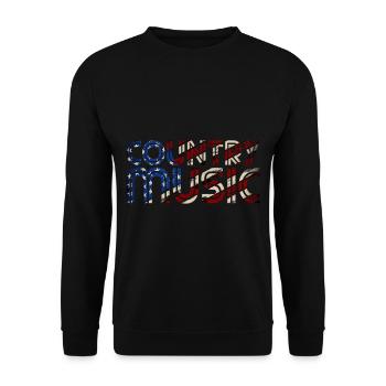 Country Musik Retro - Unisex Pullover - Schwarz - Vorne - Alina (178cm) & Michal (187cm)