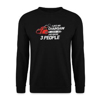 Baumkletterer I Arborist Baum Geschenk für - Unisex Pullover - Schwarz - Vorne - Alina (178cm) & Michal (187cm)