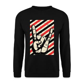 Vintage Punk Rock Punks Punk - Unisex Sweatshirt - black - Front - Alina (178cm) & Michal (187cm)