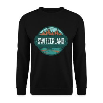Montagnes suisses et Alpes Suisses - Sweat-shirt Unisexe - noir - Devant - Alina (178cm) & Michal (187cm)