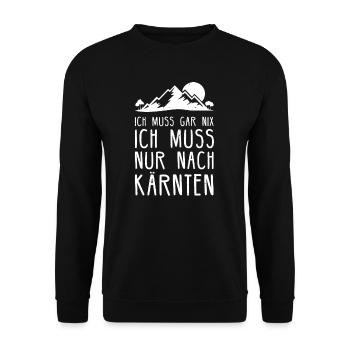 Kärnten Österreich Millstätter See Geschenk - Unisex Pullover - Schwarz - Vorne - Alina (178cm) & Michal (187cm)