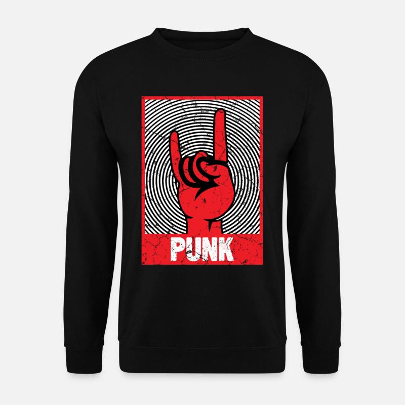 Teufelshorn Punks Punk - Unisex Pullover - Schwarz