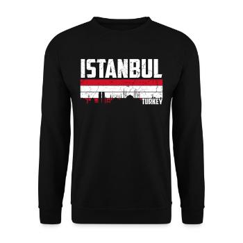 Istanbul - Unisex Sweatshirt - black - Front - Alina (178cm) & Michal (187cm)