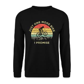 VTT Cycliste Rétro Vintage Just One More Bike - Sweat-shirt Unisexe - noir - Devant - Alina (178cm) & Michal (187cm)