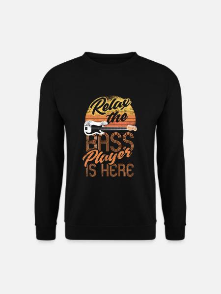 Retro Bass Spieler - Unisex Pullover - Schwarz