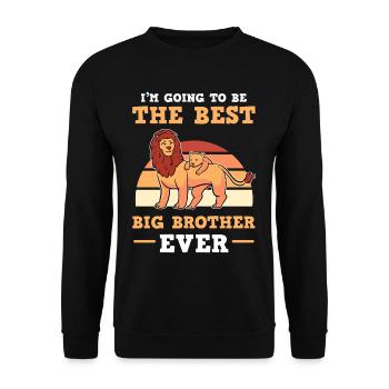 I'm Going To Be The Best Big Brother Ever For - Unisex Sweatshirt - black - Front - Alina (178cm) & Michal (187cm)