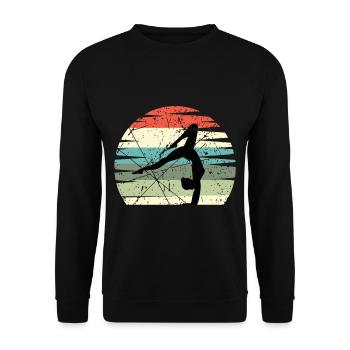 Gymnastique filles - Sweat-shirt Unisexe - noir - Devant - Alina (178cm) & Michal (187cm)