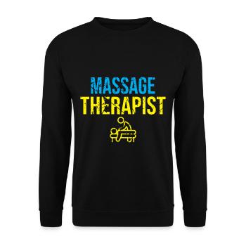 Massage therapist - Unisex Sweatshirt - black - Front - Alina (178cm) & Michal (187cm)