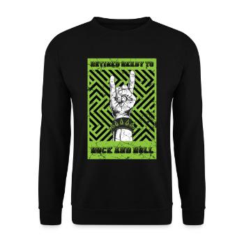 Renter Rock and Roll - Unisex Sweatshirt - black - Front - Alina (178cm) & Michal (187cm)