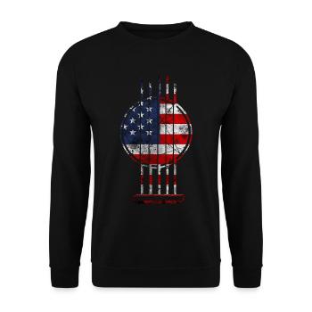 Country Music Retro - Unisex Sweatshirt - black - Front - Alina (178cm) & Michal (187cm)