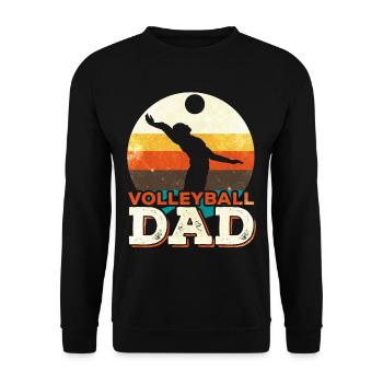 Volleyball Dad Volleyballer Father - Unisex Sweatshirt - black - Front - Alina (178cm) & Michal (187cm)