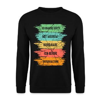 Hunde Hundeliebhaber Hundesport - Unisex Pullover - Schwarz - Vorne - Alina (178cm) & Michal (187cm)