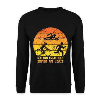 Triathlon Sport - Unisex Pullover - Schwarz - Vorne - Alina (178cm) & Michal (187cm)